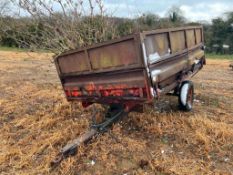 Drop side trailer single axle on 7.50R16 wheels and tyres