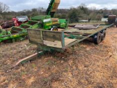 Flat bed trailer frame 6.4m x 2.3m on 7.50/16 wheels and tyres