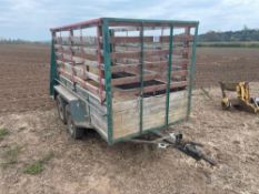 Wooden twin axle car trailer 2.6m x 1.4m