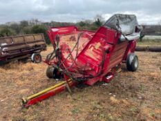 Juko Maxi RX single row trailed potato harvester with two person picking table, hopper and unloading