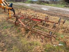 Massey Ferguson 37 10ft springtine cultivator, linkage mounted. Serial No: L1380