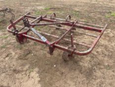 Massey Ferguson 7ft 6inch tool bar with depth wheels and ridging bodies, linkage mounted