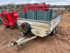 2002 Warwick Bros 2.75t twin axle drop side car trailer 10ft x 6ft