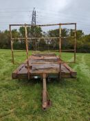 Norton bale trailer, twin axle, metal bed, 24ft