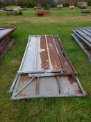 Quantity of sheeted metal gates