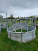 2 cattle round bale feeders