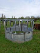 2 cattle round bale feeders