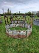 2 cattle round bale feeders