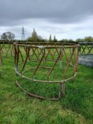 2 cattle round bale feeders
