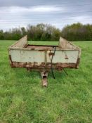 Tipping trailer with sides, single axle (no drawbar)