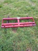 Bale spike head stock, with JCB brackets