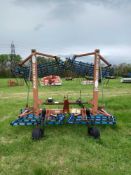 Opico hydraulic folding grass harrow