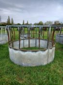 2 cattle round bale feeders