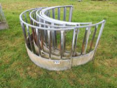 Quantity of sheep round bale feeders