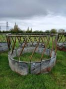 2 cattle round bale feeders