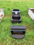 Quantity of plastic water troughs