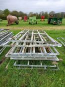 Quantity of metal barriers