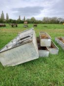 Quantity of metal water troughs