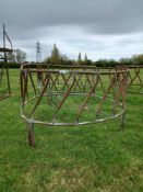 2 cattle round bale feeders