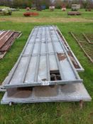 Quantity of sheeted metal gates