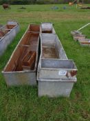 Quantity of metal water troughs