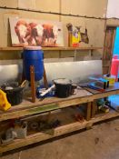 Work bench with contents