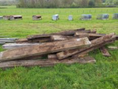 Quantity of wooden sleepers