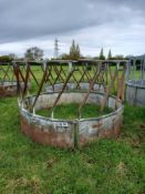 2 cattle round bale feeders