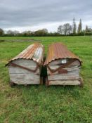 Quantity of sheep hay feeders