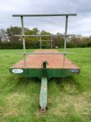 2007 Warwick bale trailer, twin axle, metal bed, 24ft