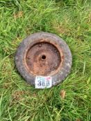 Solid wheelbarrow wheel