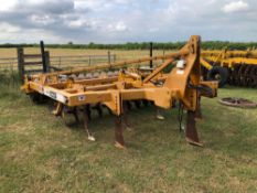 2012 Knight Raven 2.8m cultivator with 3 subsoiler legs, 4 fixed tines, 2 rows discs and rear zonal