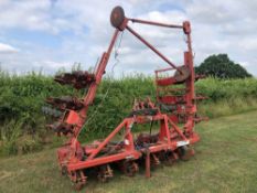 Accord Ferrag 12 row hydraulic folding sugar beet drill, linkage mounted. Serial No: 32033