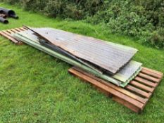 Quantity corrugated tin sheets