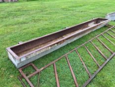 Galvanised 14ft feed trough. NB: Barrier not included