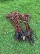 Quantity metal electric fencing stakes