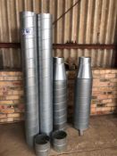 2No Martin Lishman No. 3 grain pedestals, 200mm