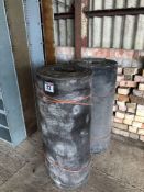 2No rolls of rubber conveyor