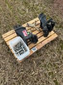 Pair axle mounted brackets for McConnel PA7285T hedge cutter suited to John Deere