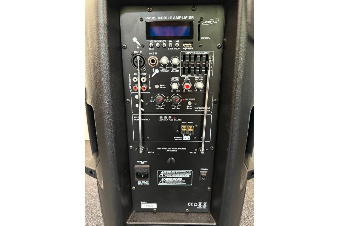 Skytec SPL-PA 915 mobile amplifier complete with microphone, single phase - Image 2 of 3