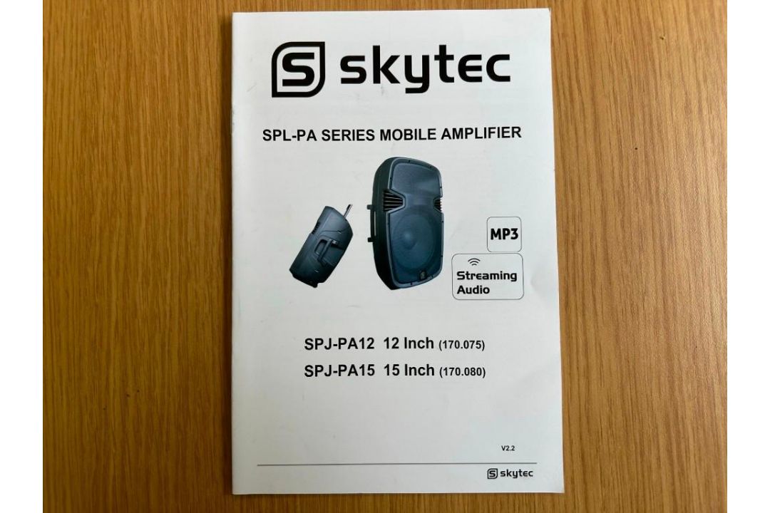 Skytec SPL-PA 915 mobile amplifier complete with microphone, single phase - Image 3 of 3
