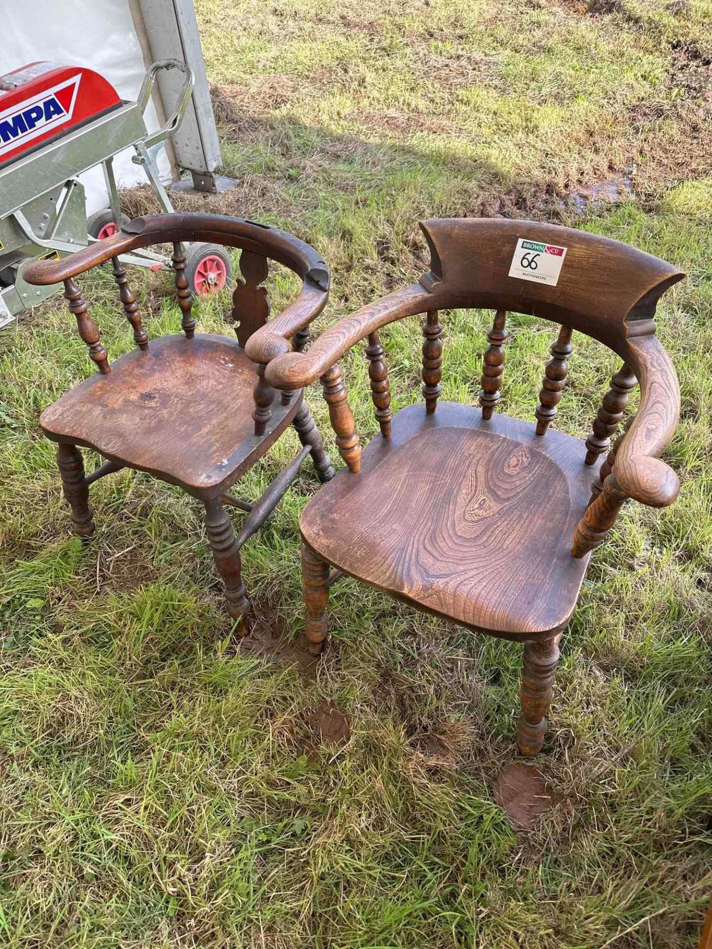 2No wooden chairs
