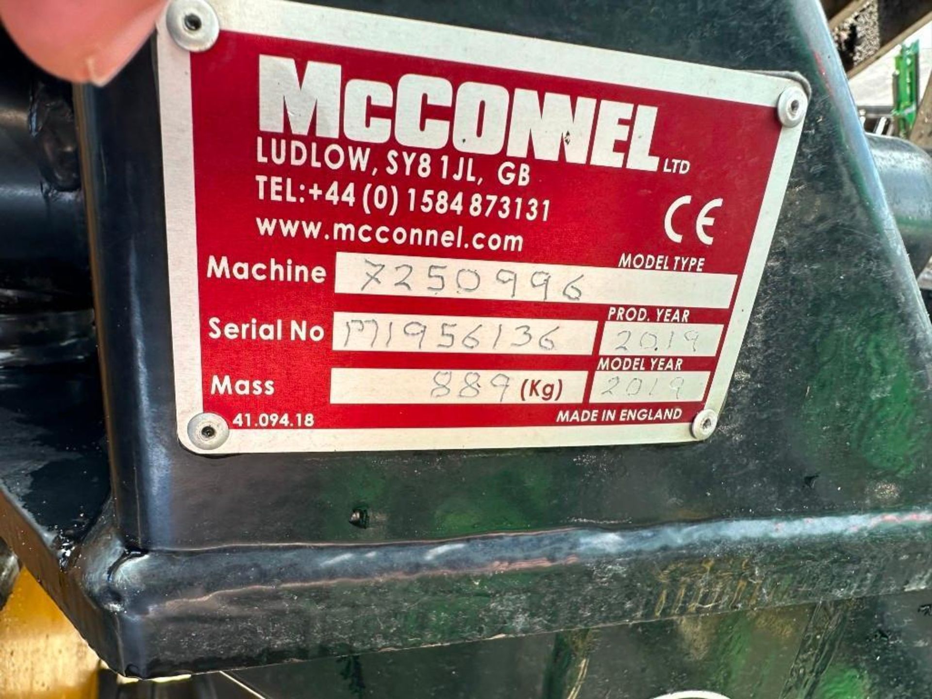 2019 McConnel PA5455 hedge cutter with 1.3m flail head, 3 point linkage attachments, hydraulic rolle - Image 7 of 8