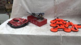 Heavy Duty Jump Leads, Heating System Pressure Tester, Plate Glass Lifting Suckers - (Norfolk)