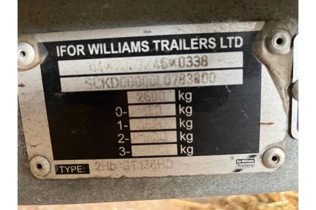 2020 Ifor Williams CT136HD Tandem Axle Car Trailer - Image 8 of 9