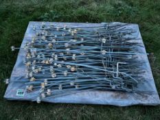 100No. Galvanised Electric Fence Stakes c/w Corner & Reel Posts