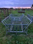 2No. Sheep Round Bale Cadle Feeders
