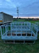 3No. Rectangular Galvanised Cattle Feed Mangers