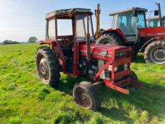 1978 Massey Ferguson 165 Multipower 2wd diesel tractor with Sirocco cab on 7.5-16 front and 12.4/11-