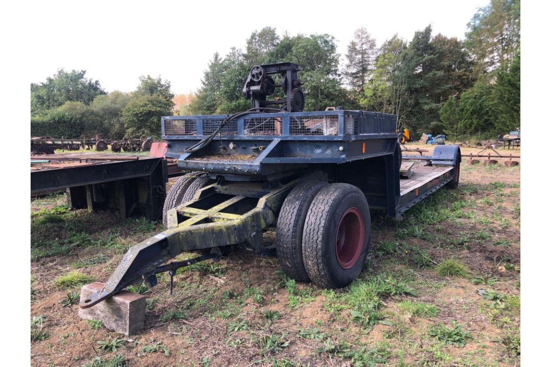 Tasker Trailers single axle swan neck trailer with 16ft bed, hydraulic winch and front dolly on 10.0 - Image 1 of 3
